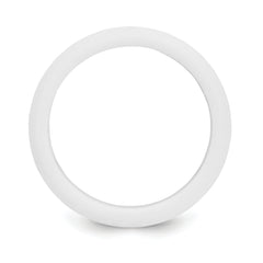 Silicone White 8.7mm Domed Band Size 7