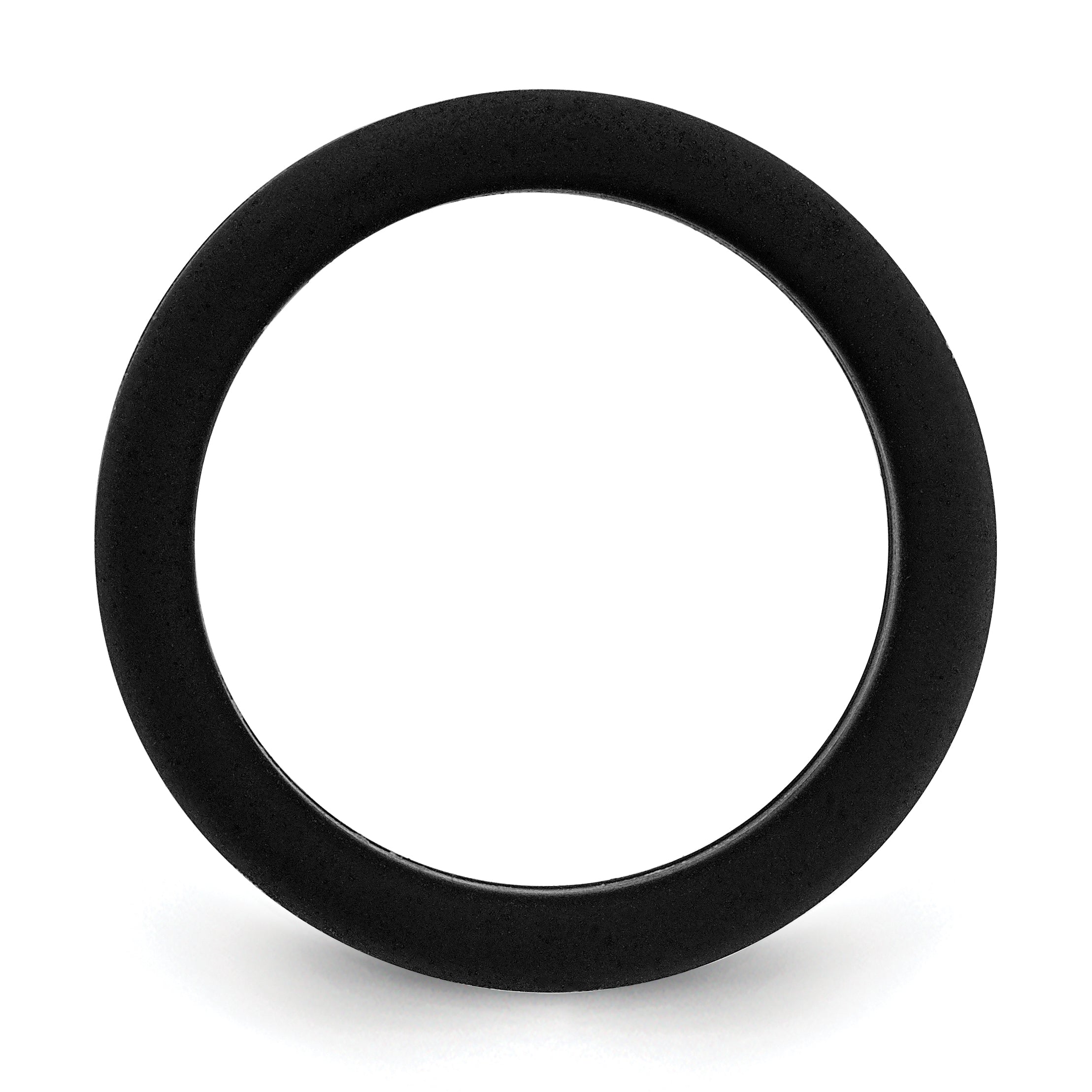 Silicone Black with Grey Line Center 7.5mm Flat Band Size 7