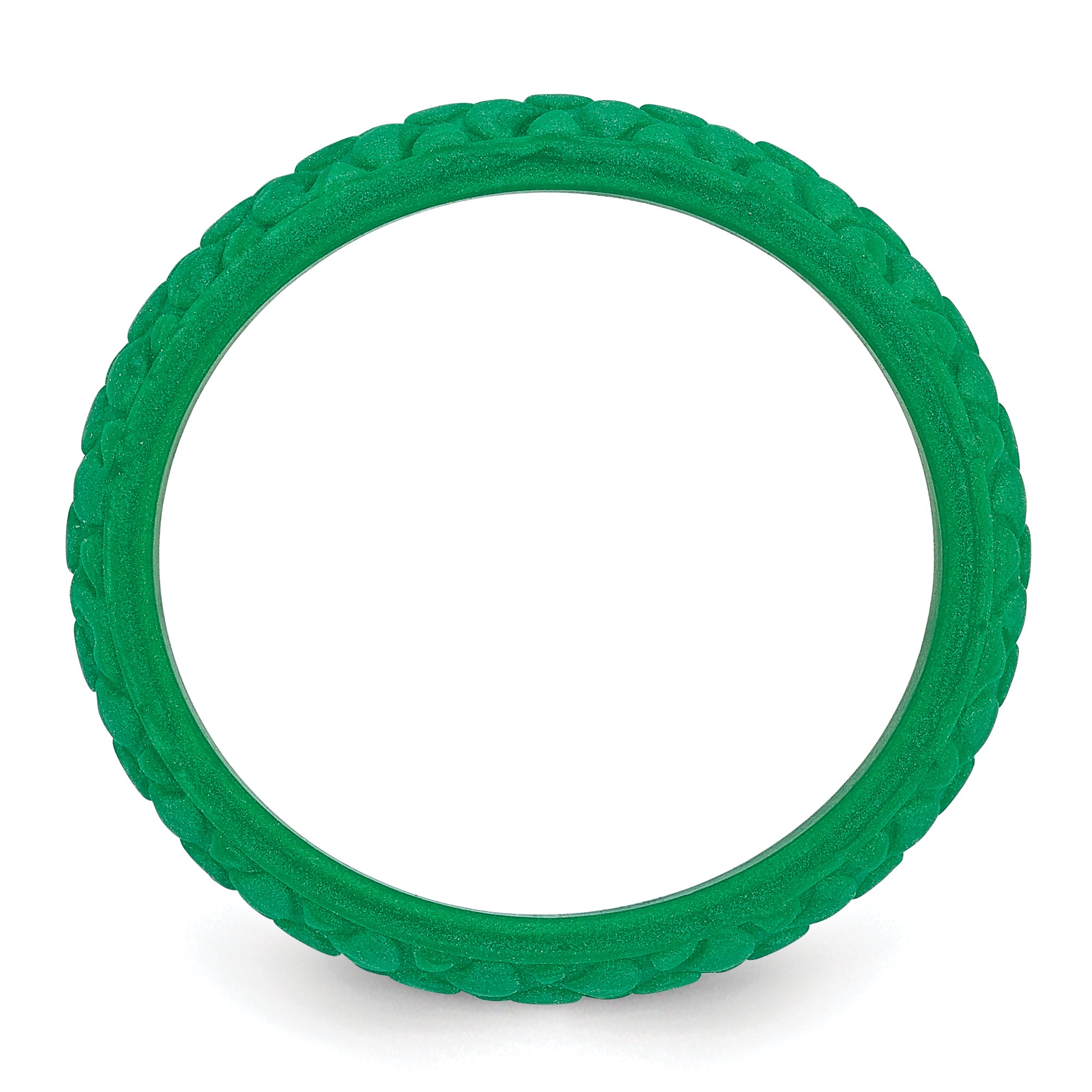 Silicone Green Mermaid Pattern 5.7mm Domed Band Size 5