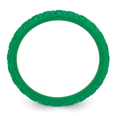 Silicone Green Mermaid Pattern 5.7mm Domed Band Size 5