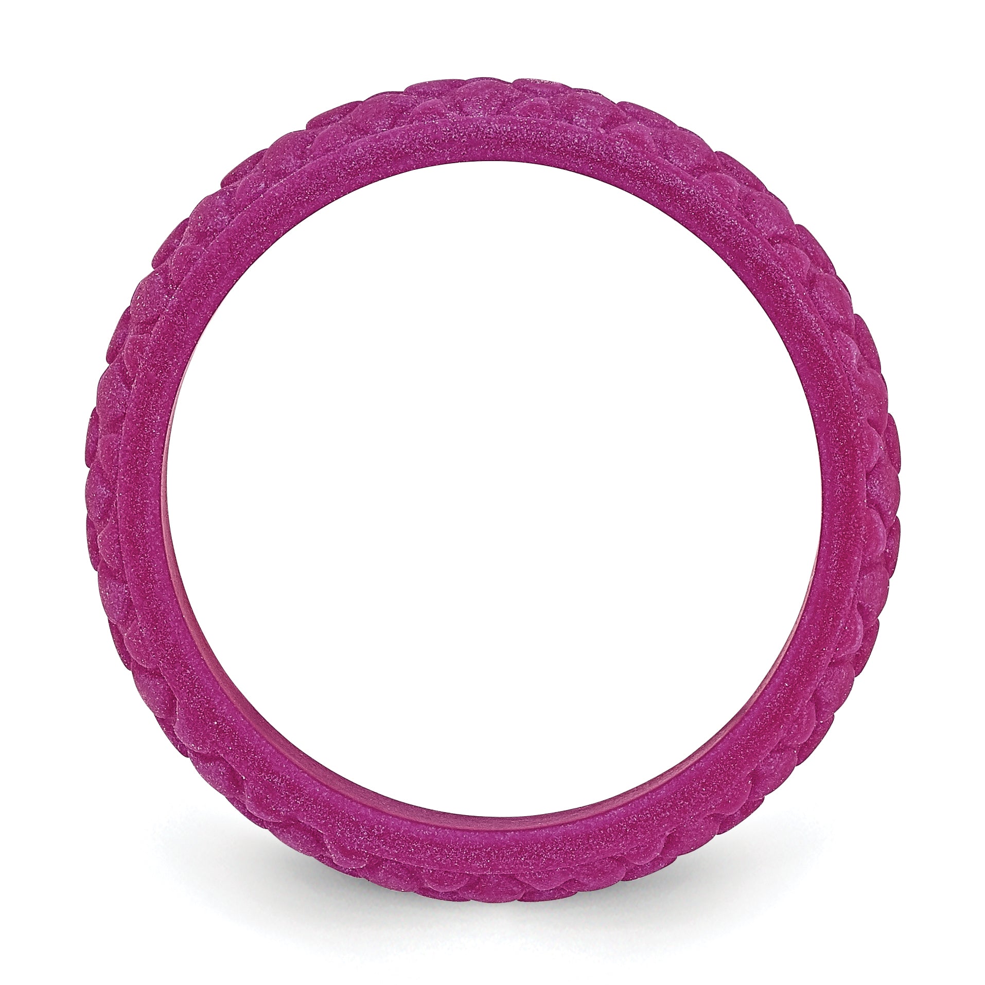 Silicone Purple Mermaid Pattern 5.7mm Domed Band Size 5