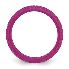 Silicone Purple Mermaid Pattern 5.7mm Domed Band Size 5