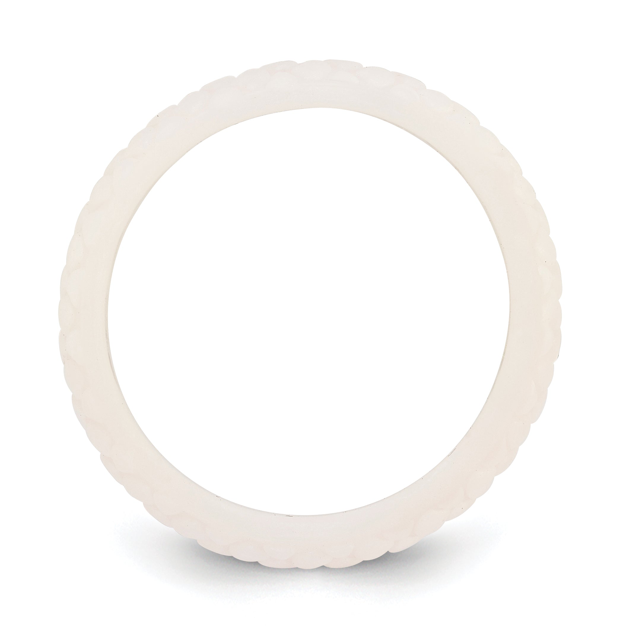 Silicone White Mermaid Pattern 5.7mm Domed Band Size 5