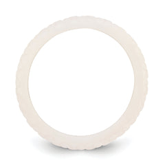 Silicone White Mermaid Pattern 5.7mm Domed Band Size 5