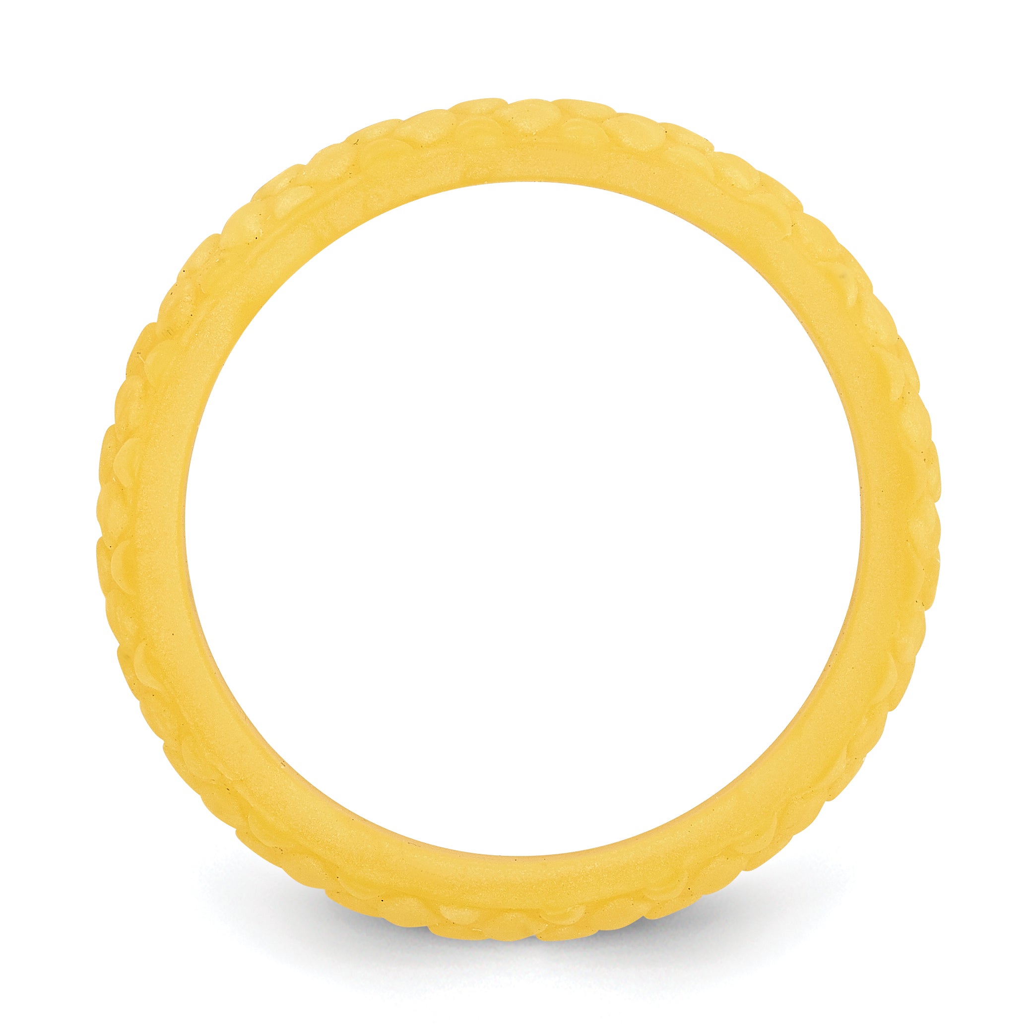 Silicone Yellow Mermaid Pattern 5.7mm Domed Band Size 5