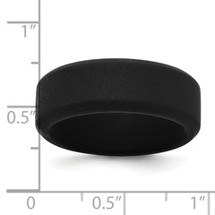 Silicone Black 8mm Band