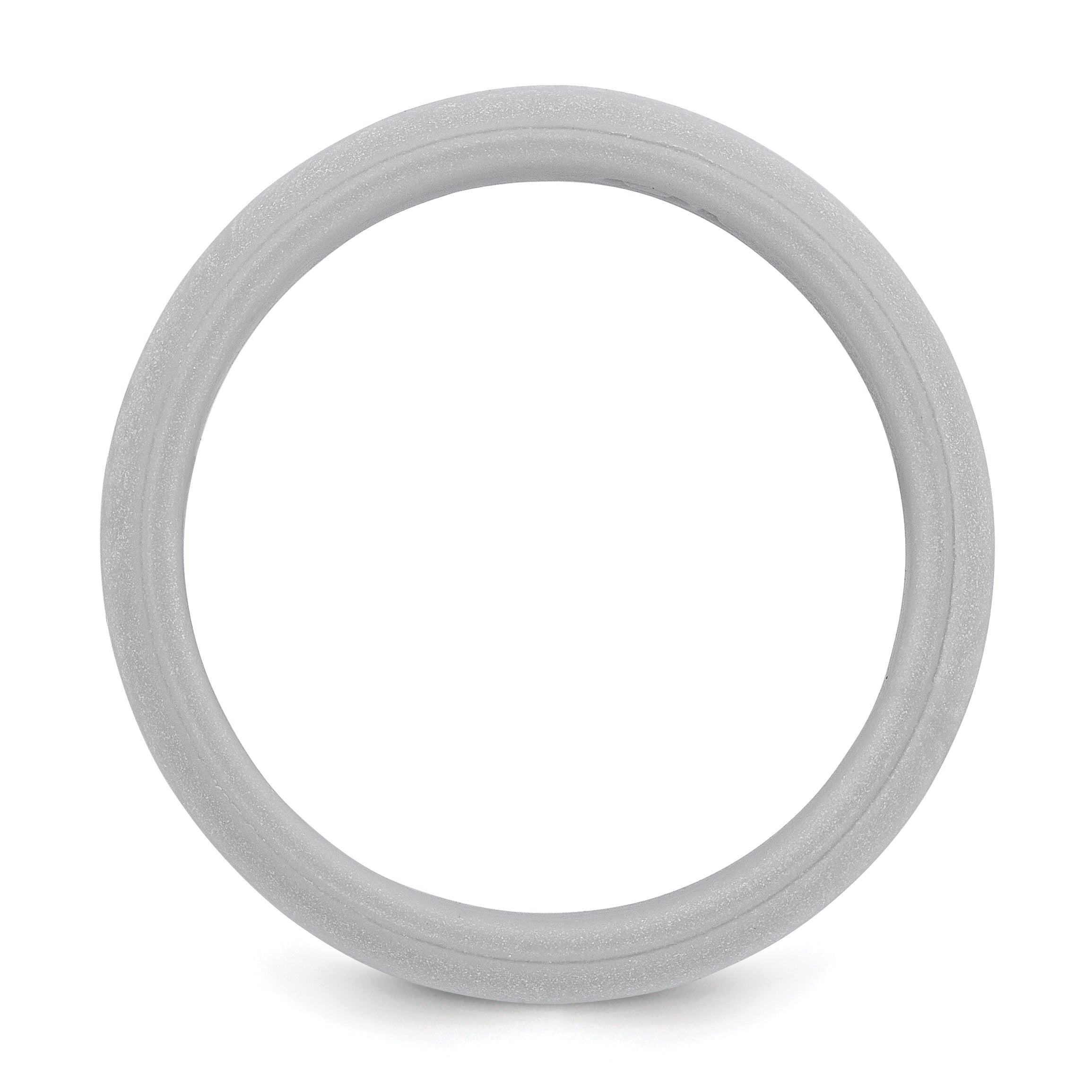 Silicone Silver Metallic 8mm Band