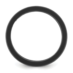 Silicone Black 8.70mm Flat Edge Band