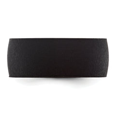 Silicone Black 8.70mm Flat Edge Band