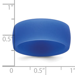 Silicone Blue 8.70mm Flat Edge Band