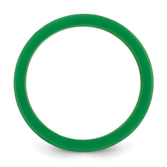 Silicone Green 8.70mm Flat Edge Band