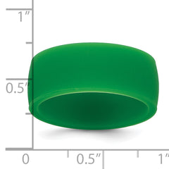 Silicone Green 8.70mm Flat Edge Band