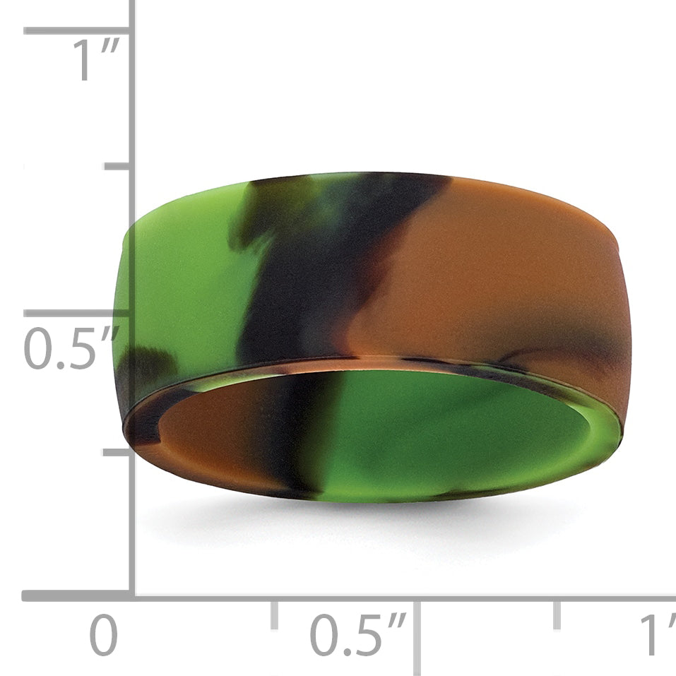 Silicone Camouflage 8.70mm Flat Edge Band