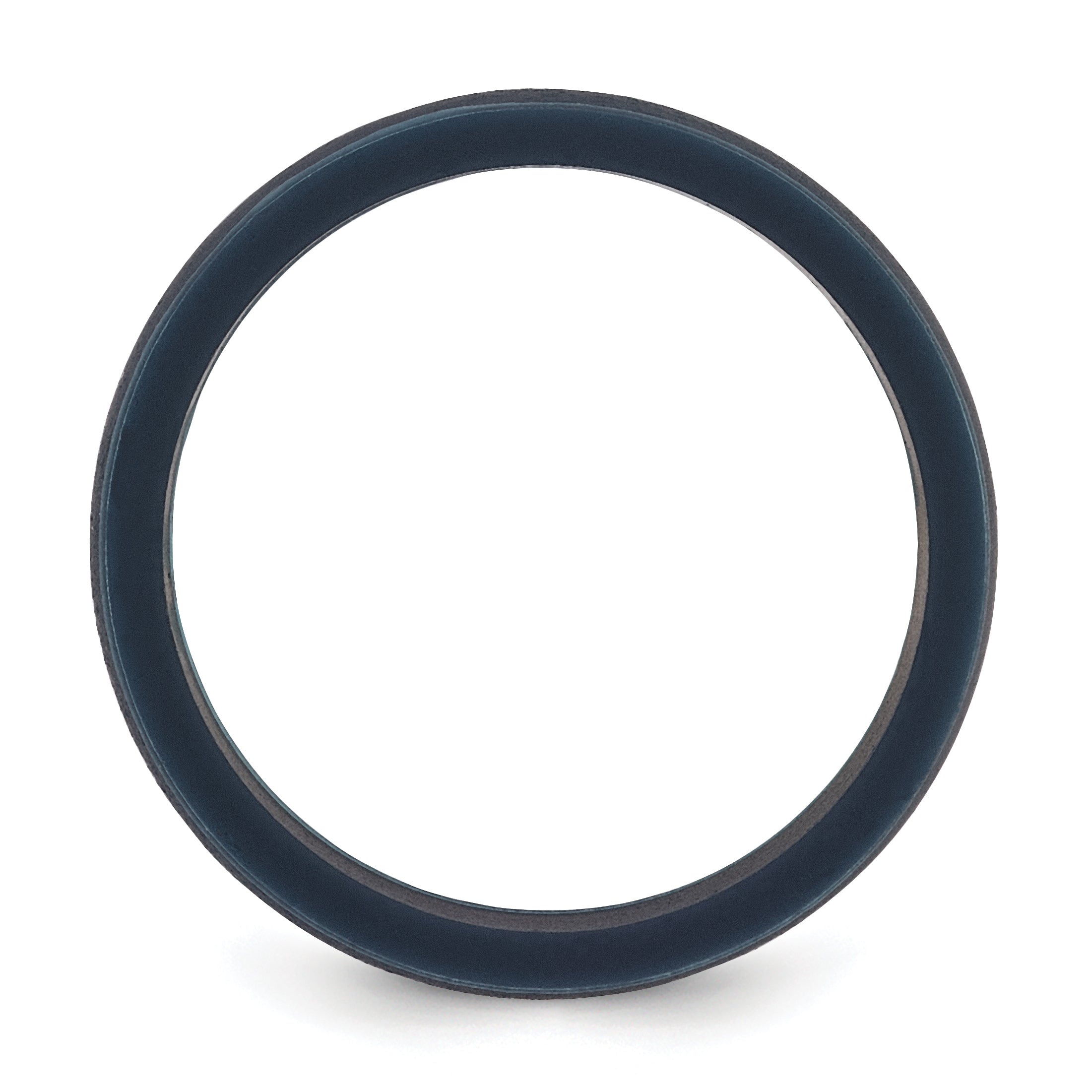 Silicone Navy Blue 8.70mm Flat Edge Band