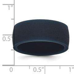 Silicone Navy Blue 8.70mm Flat Edge Band