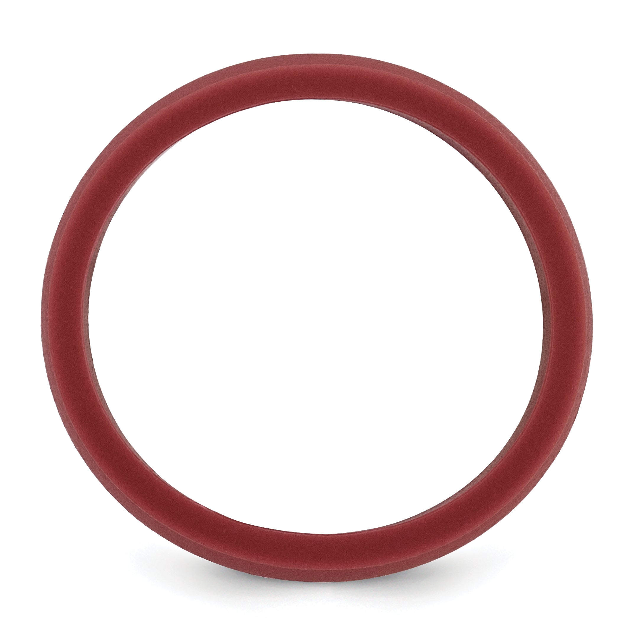 Silicone Dark Red 8.70mm Flat Edge Band