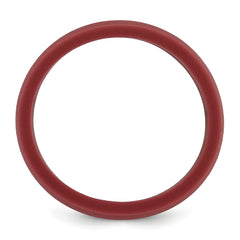 Silicone Dark Red 8.70mm Flat Edge Band