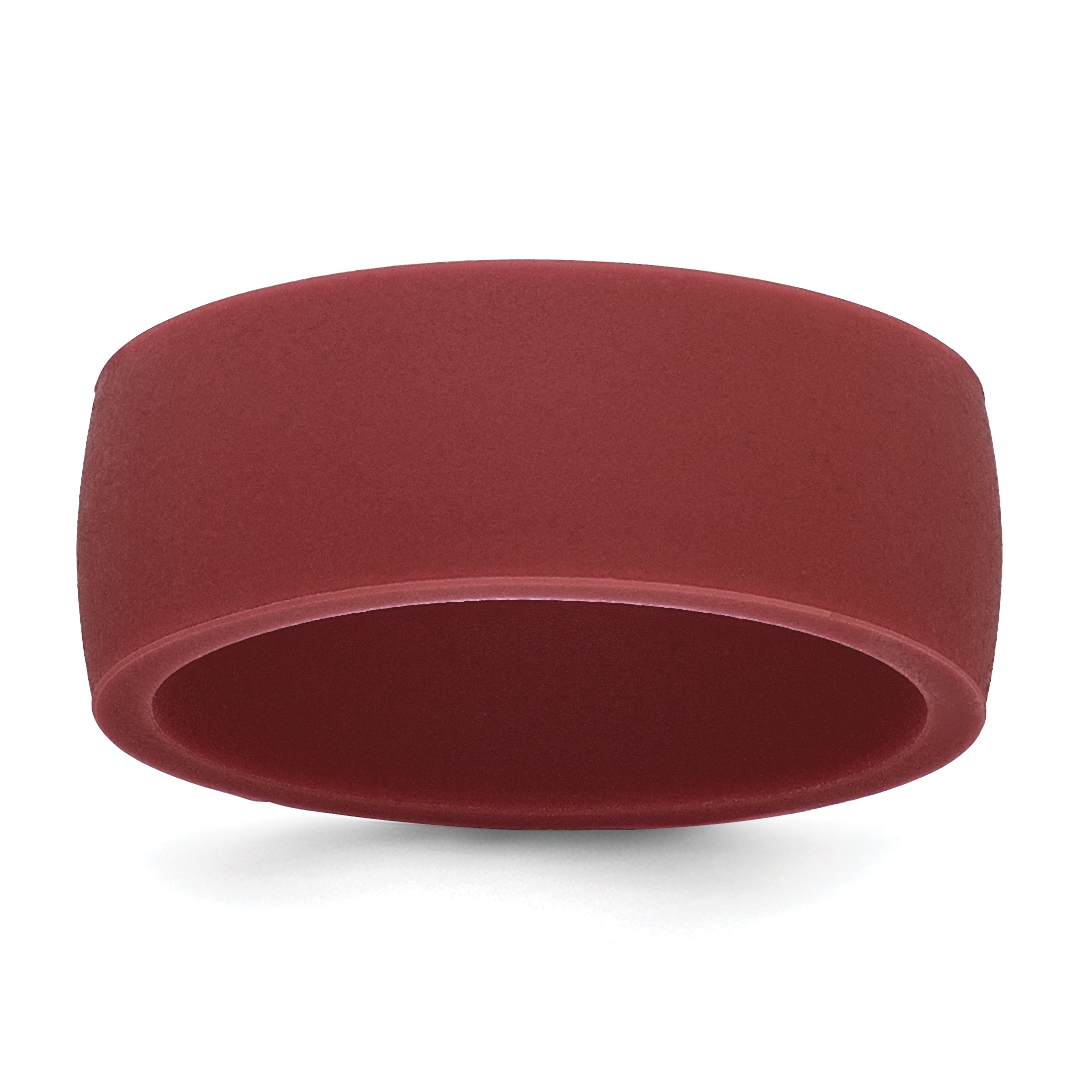 Silicone Dark Red 8.70mm Flat Edge Band