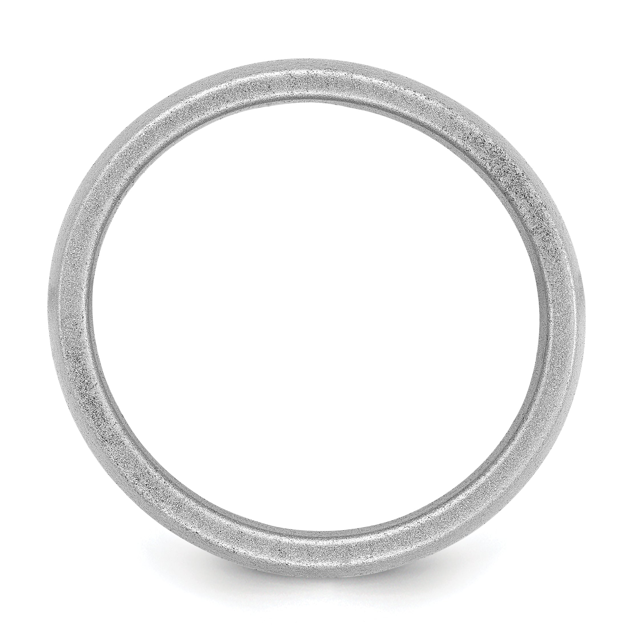 Silicone Metallic Silver 8.70mm Flat Edge Band