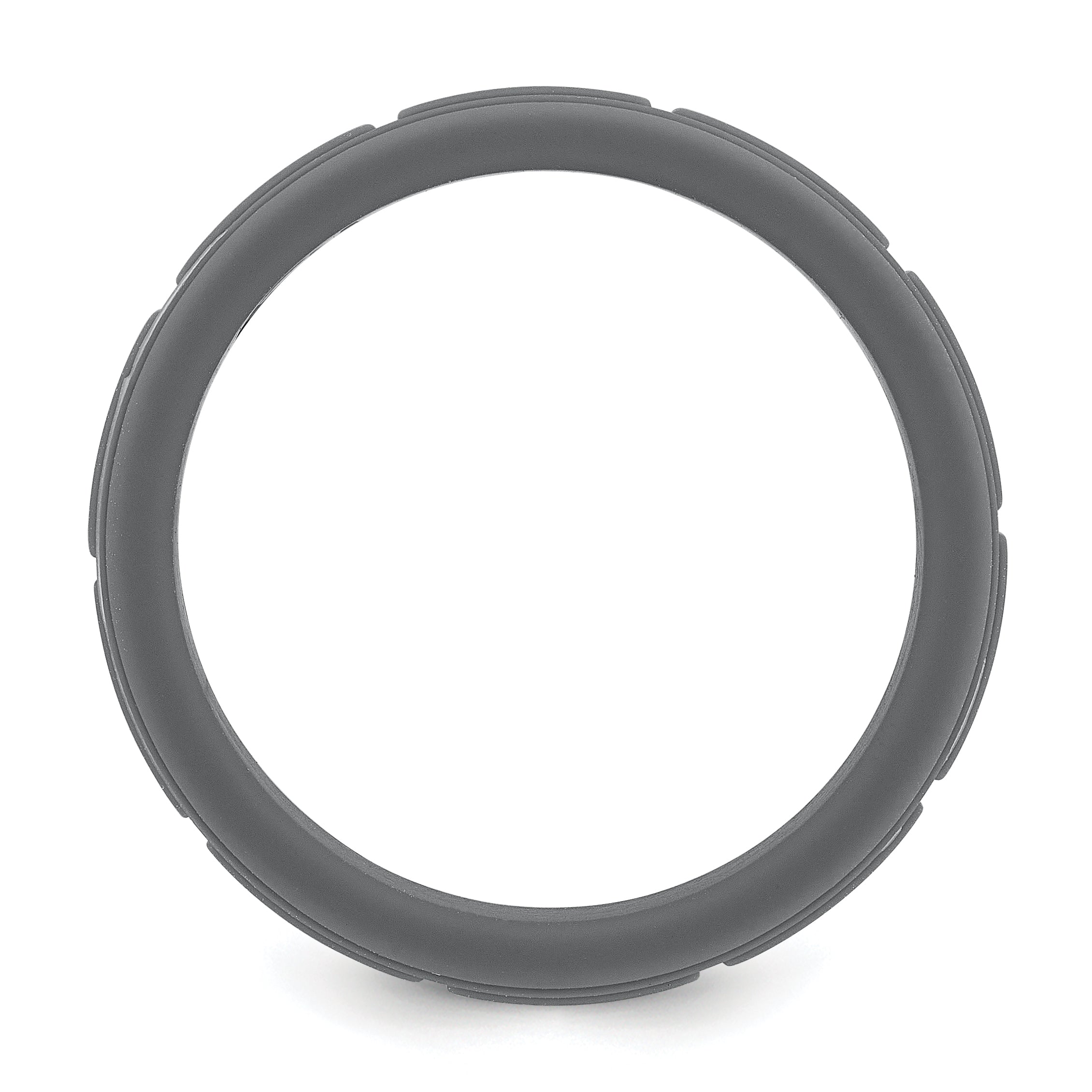 Silicone Dark Gray 8mm Grid Pattern Band