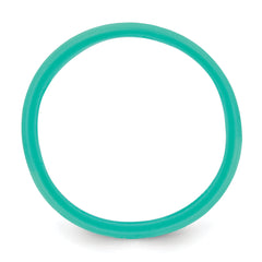 Silicone Aqua Blue 8.50mm Grooved Band