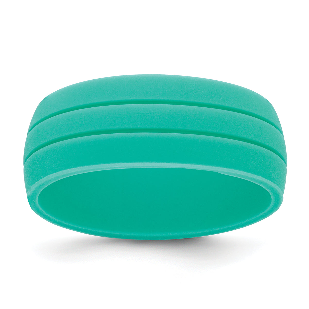 Silicone Aqua Blue 8.50mm Grooved Band