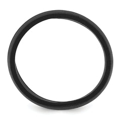 Silicone Black 8.50mm Grooved Band