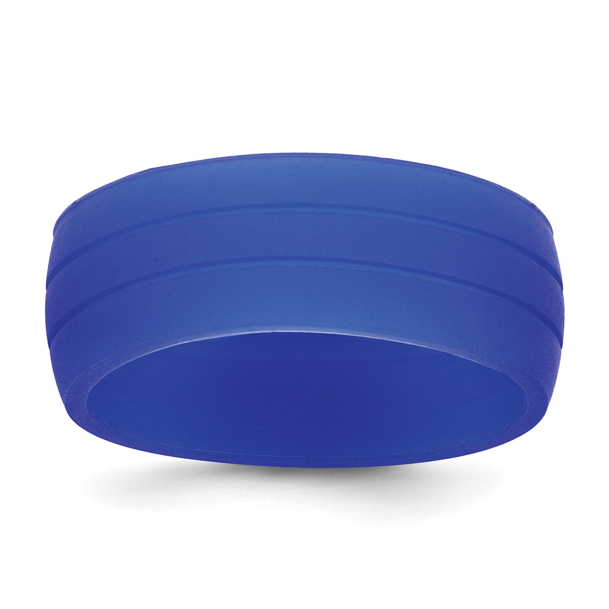 Silicone Blue 8.50mm Grooved Band