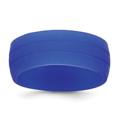 Silicone Blue 8.50mm Grooved Band