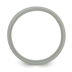 Silicone Light Gray 8.50mm Grooved Band