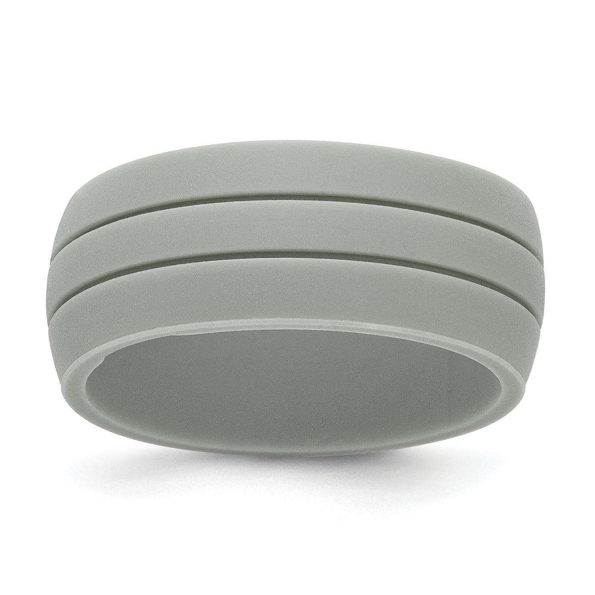 Silicone Light Gray 8.50mm Grooved Band