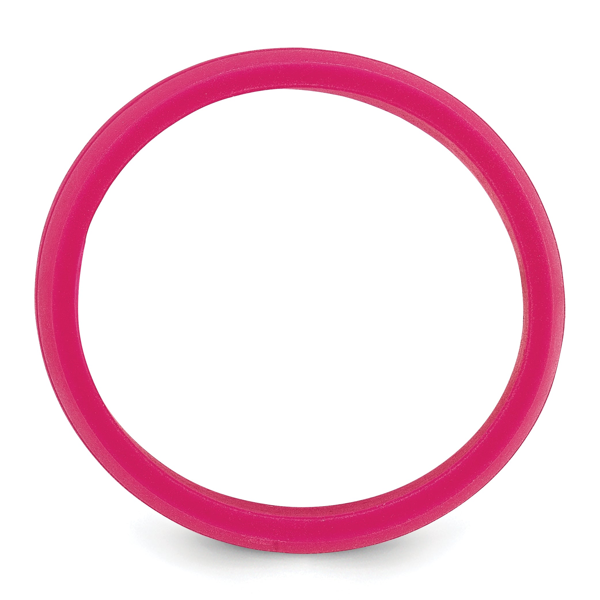 Silicone Fuchsia 8.50mm Grooved Band