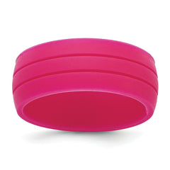 Silicone Fuchsia 8.50mm Grooved Band