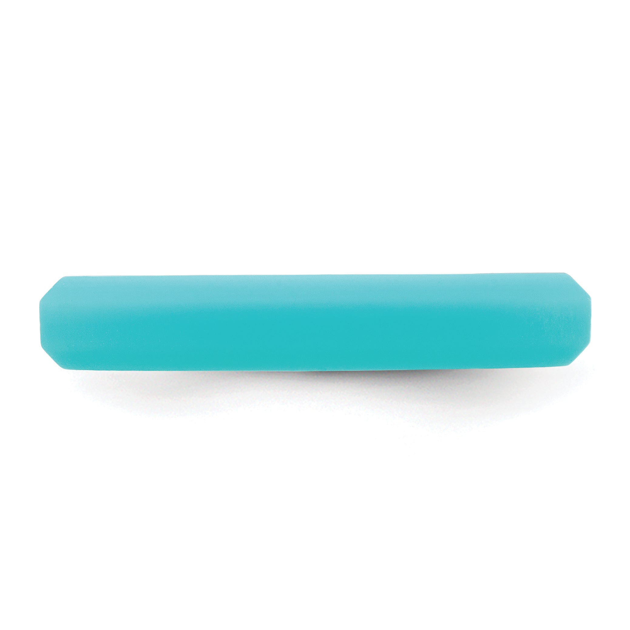 Silicone Aqua Blue 4mm Ridged Edge Band