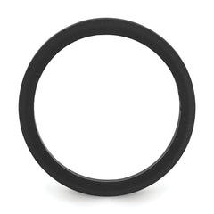 Silicone Black 4mm Ridged Edge Band