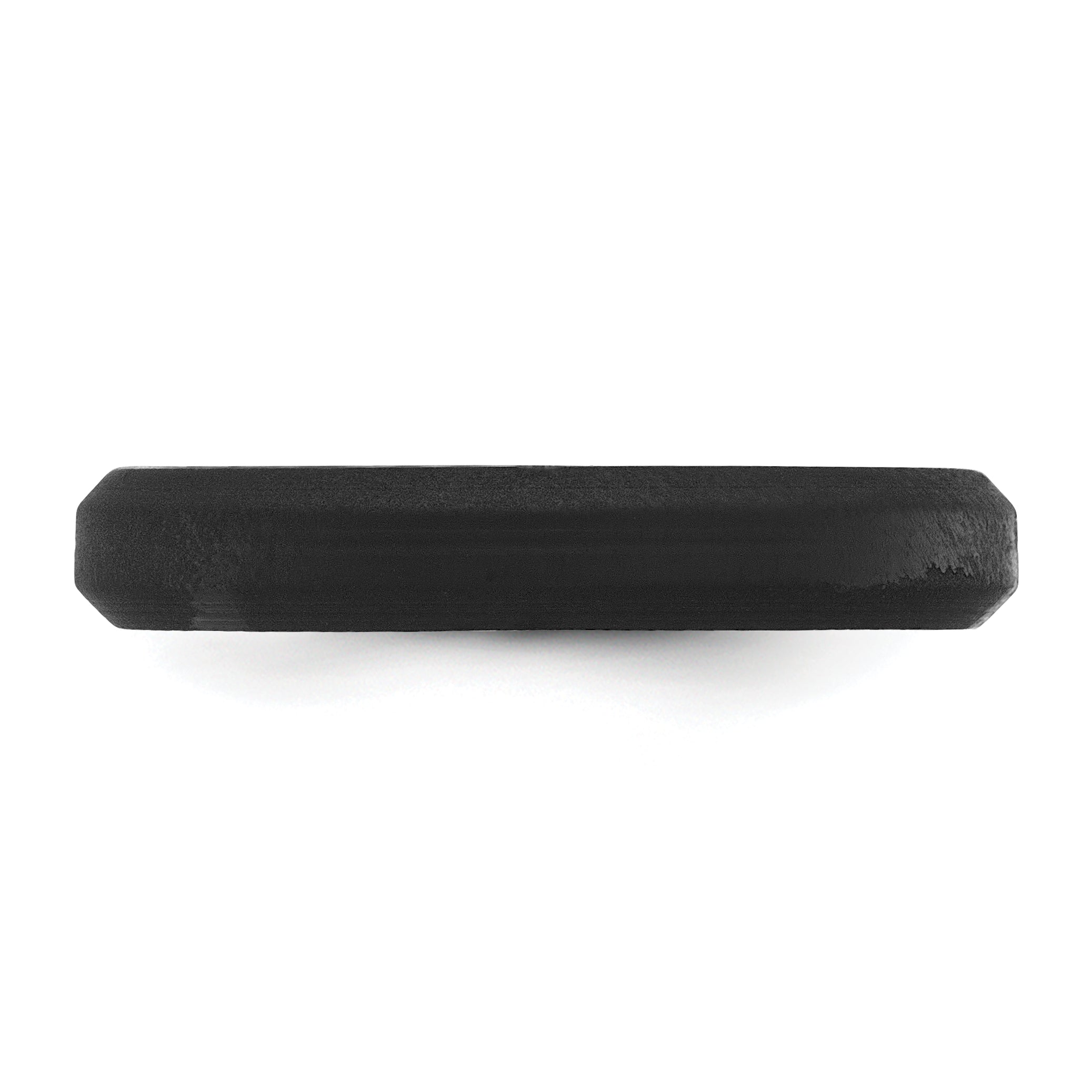 Silicone Black 4mm Ridged Edge Band