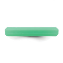 Silicone Mint Green 4mm Ridged Edge Band