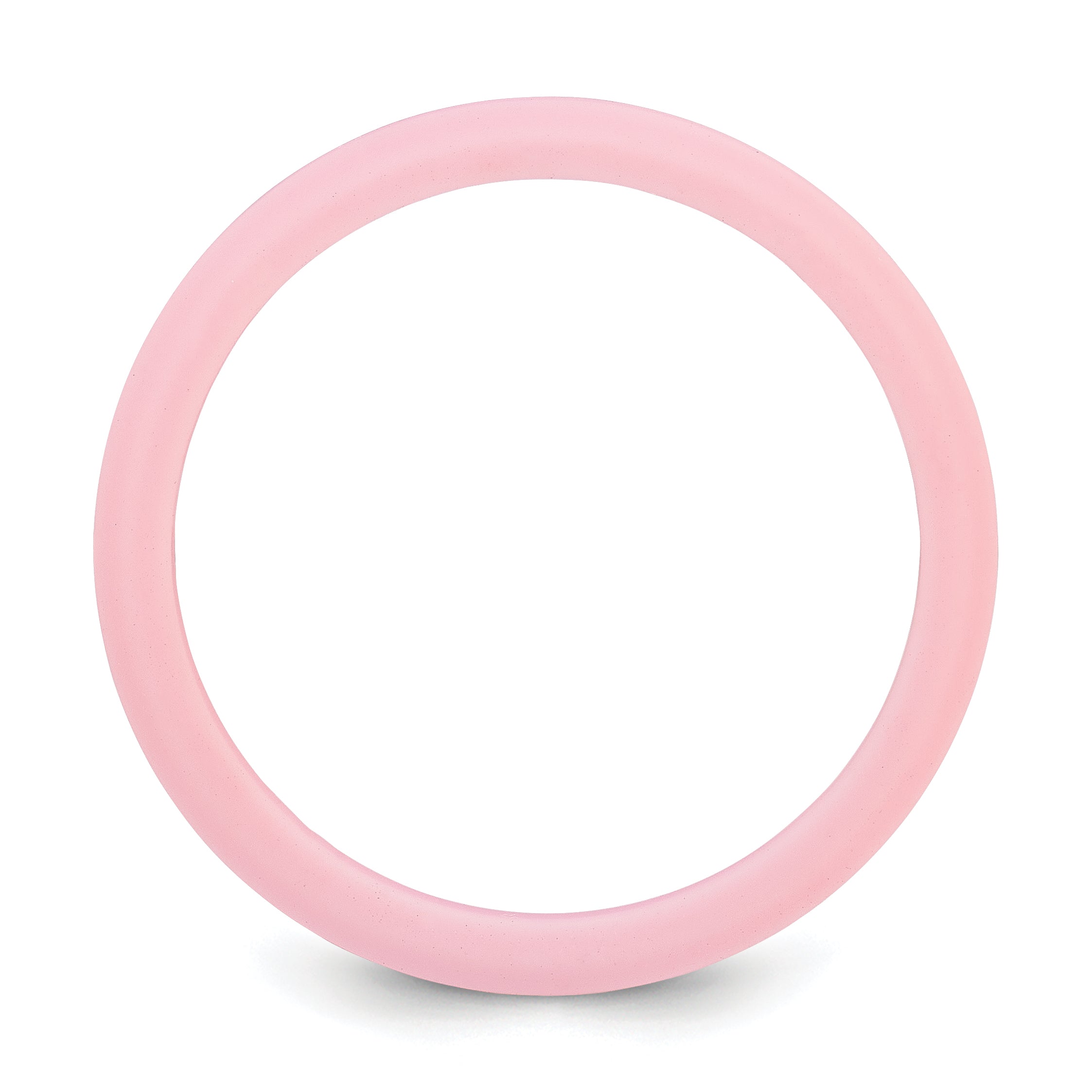 Silicone Pink 4mm Ridged Edge Band