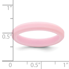 Silicone Pink 4mm Ridged Edge Band