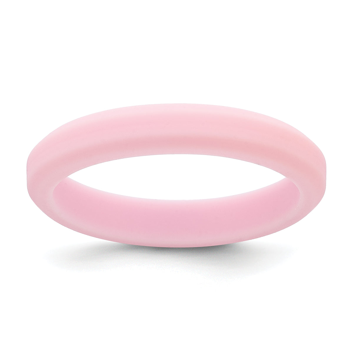 Silicone Pink 4mm Ridged Edge Band