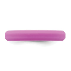 Silicone Purple 4mm Ridged Edge Band