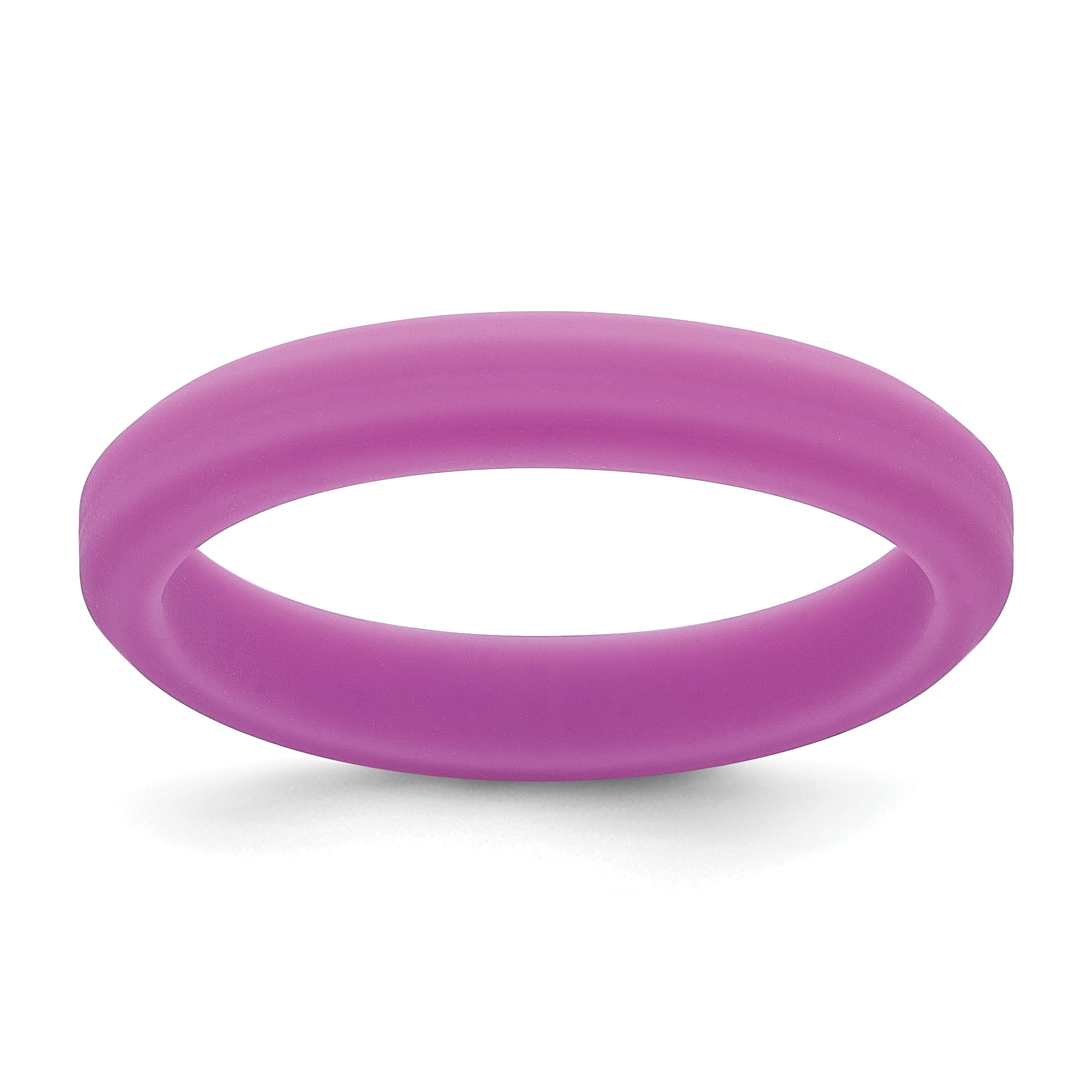 Silicone Purple 4mm Ridged Edge Band