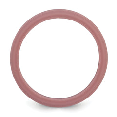 Silicone Rose Pink 4mm Ridged Edge Band