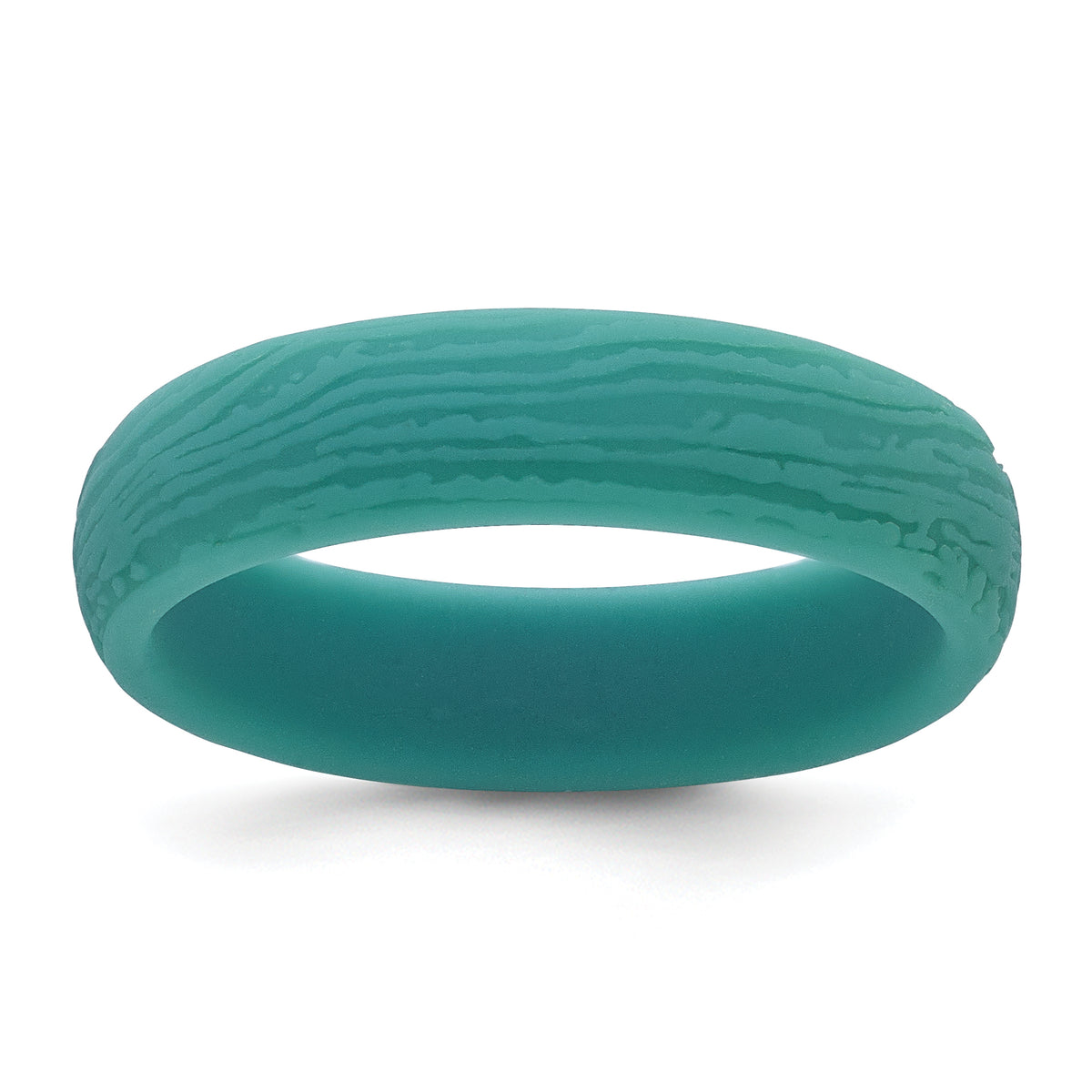 Silicone Steel Blue 5.70mm Wood Grain Pattern Band