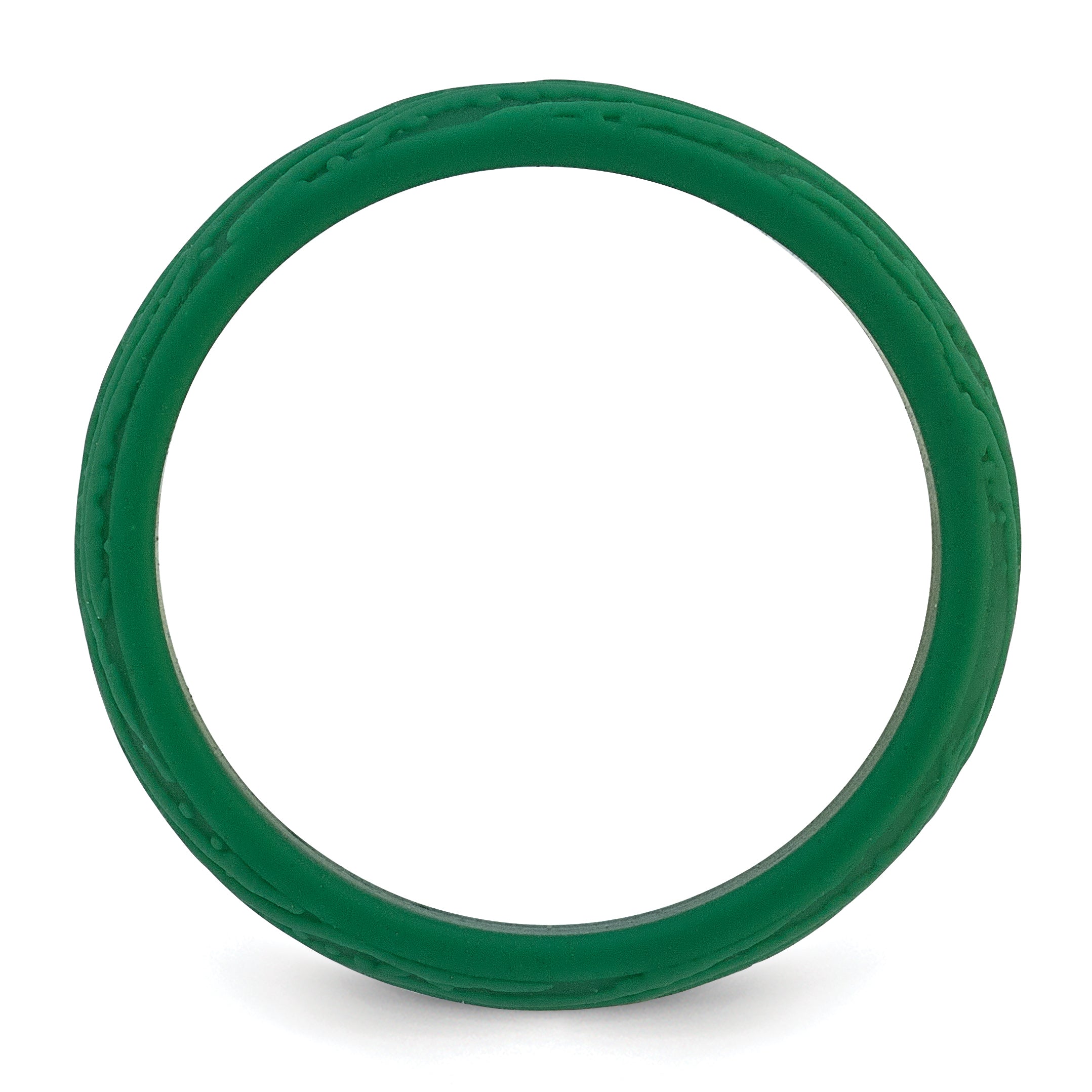 Silicone Hunter Green 5.70mm Wood Grain Pattern Band