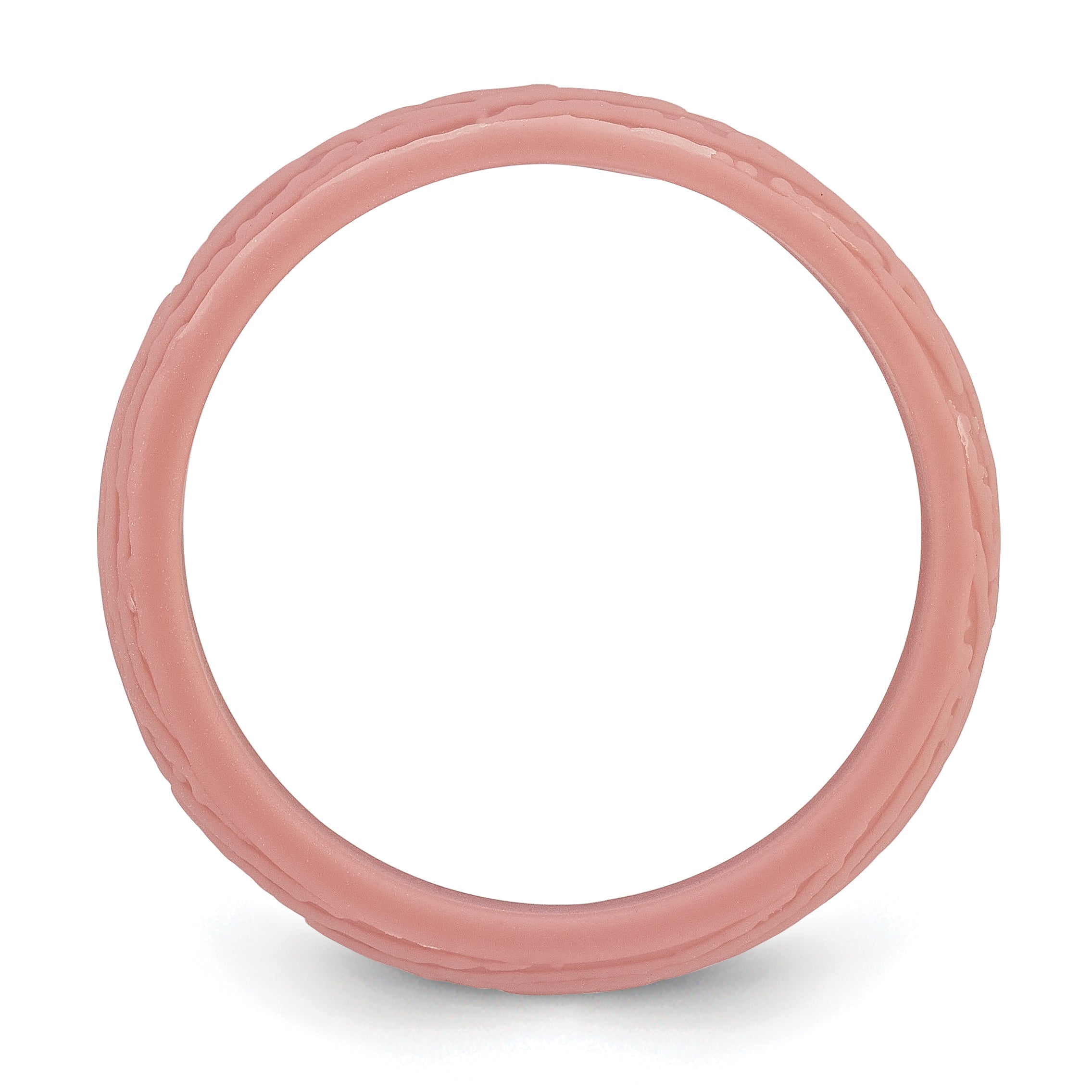 Silicone Rose Pink 5.70mm Wood Grain Pattern Band