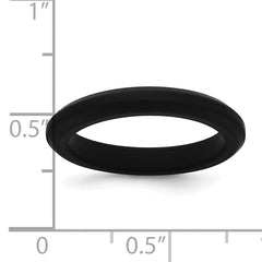 Silicone Black 3mm Round Band