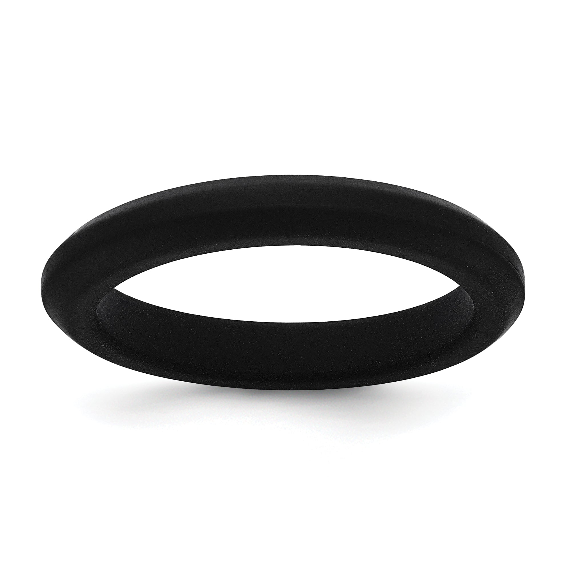 Silicone Black 3mm Round Band