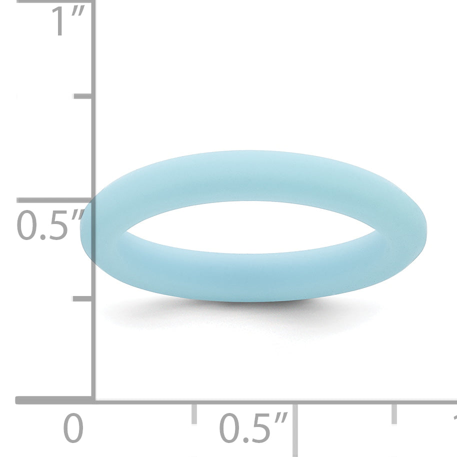 Silicone Blue 3mm Round Band