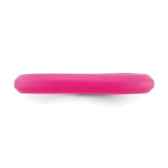 Silicone Fuchsia 3mm Round Band